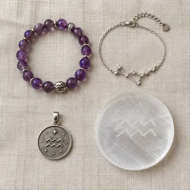Indian cinema-inspired editorial styling with Aquarius Zodiac Gift Set for Women jewellery